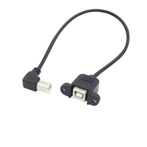 สายต่อขยาย USB B ชายกับหญิง แบบมุมฉาก 0.3 ม. หรือ 0.5 ม. พร้อมหูยึด - Product Image 4