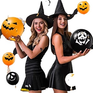 Halloween <b>Balloon</b> Party <b>Balloon</b> Set Grimace Scary Haunted House 12 "Halloween Latex <b>Balloon</b> <b>Decoration</b> - Product Image 5