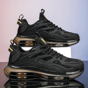 Men's <b>Height</b> <b>Increasing</b> Running Shoes Black White Air Cushion Shock Absorption Casual Sport Sneakers Daily Wear - Product Image 4