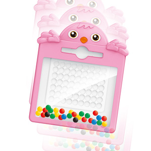 Tablero de Dibujo Magnético de Plástico para Niños, Rompecabezas de Cuentas Magnéticas, Juguete de Ejercicio de Coordinación y Entrenamiento de Concentración para Bebés - Product Image 5