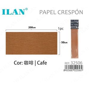 Carta Crespa Ilan 50x200 Cm Colore Caffè Per Lavori Artigianali - Product Image 1