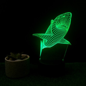 Soddisfare il desiderio di stretto contatto <span class=keywords><strong>con</strong></span> sharks feroce di bell'aspetto 3D della luce di notte - Product Image 3