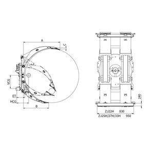 YCMG 3 Ton 4 avec rotateur à 360° et pince pour rouleaux de papier FD30 FD35, moteur CE pour conteneurs, offre des performances puissantes pour l'industrie - Product Image 4