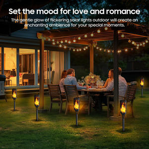 Howlighting mới ngoài trời năng lượng mặt trời dẫn đèn ngọn lửa ngọn đuốc với cảm biến cho sân vườn trang trí mặt đất cắm đèn cảnh quan - Product Image 2