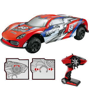Coche de Carreras de Metal a Escala 1:8 con Control Remoto de 4 Canales, Velocidad Máxima de 60 km/h, 2.4G, Absorción de Impactos, Fuerte Tracción, Juguetes de Coches RC - Product Image 5