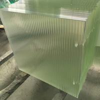 Hoja de patrón estriado de vidrieras Ultra, vidrio templado grabado decorativo para cocina, baño, uso Industrial hueco