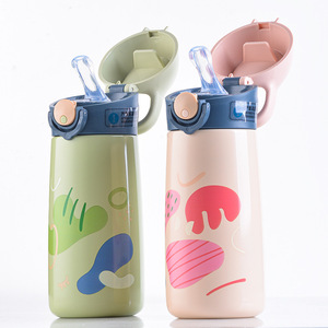 silverjet Kids Thermal <b>Bottle</b> 480ml Stainless Steel Vacuum Insulated With Straw For Children Gift Use - Product Image 1