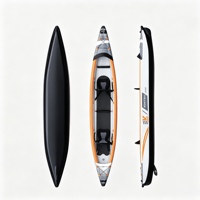 Kayak gonflable laminé P02, ensemble complet, canoë de course pour une ou deux personnes, pour la dérive et les loisirs en plein air