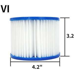 ตลับกรองสระว่ายน้ำที่รองรับสำหรับสระน้ำบนพื้นดินขนาด I II II III VI VII วัสดุ PP ใช้ในบ้านกรองฝุ่น - Product Image 2