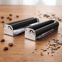 Machine à rouler les cigarettes manuelle traditionnelle en plastique avec rouleau métallique, accessoire pour fumeurs, vente chaude, logo personnalisé