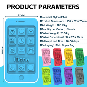 KINYU Premium Dayanıklı Naylon Köpek Çiğneme Oyuncakları-Toksik Olmayan Çevre Dostu Gerçekçi Cep Telefonu Özel Toptan 66g Düz Desen - Product Image 5
