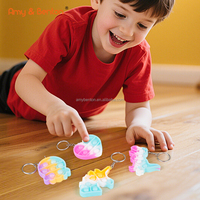 Feest Gunsten Fidget Speelgoed Bulk Mini Pop Fidget Bubble Sleutelhanger Voor Kinderen Klas Prijzen Carnaval Verjaardag Goodie Bag Stuffers