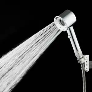 Bathroom accessories ABS plastic Chrome Adjustable Eco-friendly Handheld showerhead Water flow 2 function waterfall and rainfall