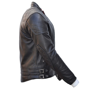 Custom Waterproof Windproof Riding <strong>Jacket</strong> Fashion Popular <strong>Mens</strong> Motorcycle Round Neck <strong>Bike</strong> Black Genuine Leather <strong>Jacket</strong> - Product Image 4