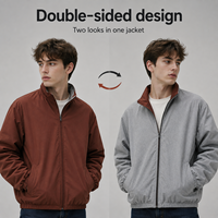 Veste coupe-vent réversible double face imperméable de haute qualité sur mesure pour hommes, fabriquée par un fabricant sur mesure