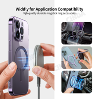 Pegatina de anillo magnético azul Premium Compatible con iPhone para Samsung Otros anillo adaptador de carga inalámbrica para teléfono móvil Acce