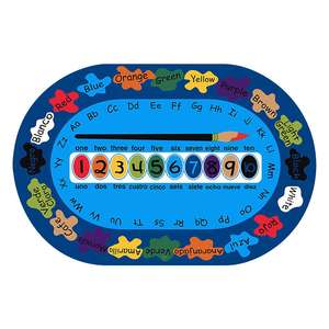 Tapis éducatif pour enfants, journée ensoleillée, apprentissage et jeu de l'alphabet, salle de classe, avec terre de diatomées, écologique et antidérapant pour un usage domestique - Product Image 1