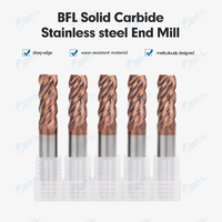 Fresa de extremo cuadrado BFL de 4 filos, cortador de fresado CNC cuadrado con recubrimiento de AlTiN, soporte ODM OEM personalizado para fresas de acero inoxidable