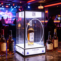 Présentoir de Bouteilles d'Alcool pour Événements, Boîte Lumineuse en Acrylique Personnalisable avec Logo, Glorificateur de Service VIP à LED pour Bouteilles, Présentoir de Bouteilles pour Clubs