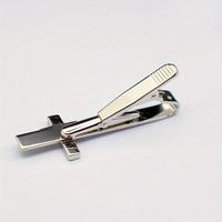 Accessoires de mode pour hommes personnalisés, pince à cravate simple en métal argenté poli, pour vêtements, cadeaux d'affaires, badges