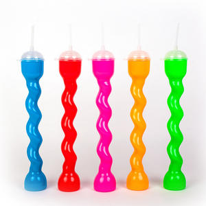 Copas de recuerdo <span class=keywords><strong>para</strong></span> beber de plástico en espiral, gafas de patio de diseño trenzado <span class=keywords><strong>para</strong></span> aguanieve <span class=keywords><strong>para</strong></span> fiestas en el patio al aire libre - Product Image 1