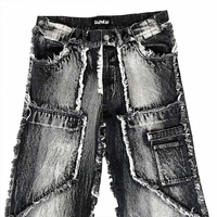 Jeans DiZNEW Bottes de cowboy personnalisées à la mode Jeans à jambe droite pour hommes