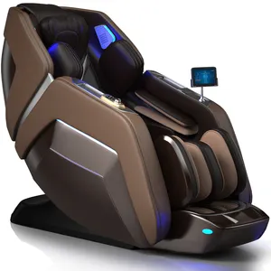 Luxury Oem Supported Touch Screen Panel Calf Rubbing Stretching Function Shiatsu Technique 4D Zero Gravity Massage Chair
