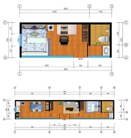 Cabine Apple personnalisée de 10, 20 ou 40 pieds, maison préfabriquée, bureau conteneur, maison préfabriquée de luxe avec processus de moulage intégré