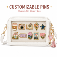 Broches en émail personnalisées, badges en métal, épingles de revers, broches en émail dur, design mignon et esthétique (café, appareil photo, livre, fleur), pour la décoration de sacs à dos, sacs et comme cadeau
