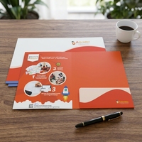 Dossier de présentation personnalisé avec impression de logo, dossiers A4, dossiers gaufrés