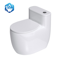 Nouveau modèle de toilette monobloc en céramique, design moderne et minimaliste, pour hôtel, fixation au sol, taille compacte, chasse d'eau à siphon, salle de bain, école