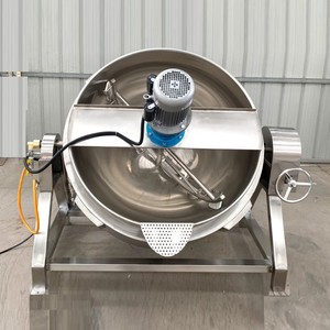 Tekfood 50L 100L 200L 300L công nghiệp hơi nước Trọng Ấm đun nước thực phẩm Nồi trộn nấu ăn nồi với khuấy - Product Image 3