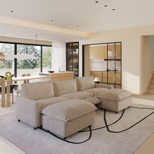 Maßgefertigtes elektrisches Lounge-Sofa für das Wohnzimmer, U-förmiges Kombinationssofa-Set - Product Image 4