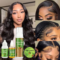 Kit de coiffure Luxfume : Mousse coiffante, Dissolvant de colle pour perruques, Fixateur de bords pour extensions de cheveux bouclés, Kit d'entretien unisexe pour perruques