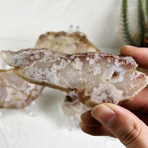 卸売クリスタル 天然石 ピンクフラワーアゲートスラブ 桜瑪瑙スライス クリスタルクラフト用 - Product Image 4