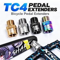Rallonges de pédale de vélo en titane TC4 17 mm, entretoises de pédale VTT et vélo de route 9/16 pouces, adaptateurs d'extension de manivelle pour soulager les douleurs au genou