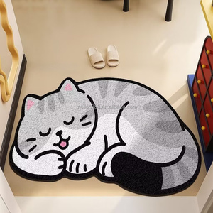 Alfombra de Entrada de PVC Tejida con Diseño de Gato Anime, Personalizada, Antideslizante, <span class=keywords><strong>para</strong></span> Uso en Hoteles, Interior y Exterior, Atrapamoteñas - Product Image 2