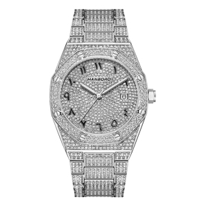 Orologio al Quarzo Personalizzato Hip-Hop di Lusso con Cassa in Acciaio Inossidabile e Quadrante Luminoso per <span class=keywords><strong>Uomo</strong></span> e Donna - Product Image 1