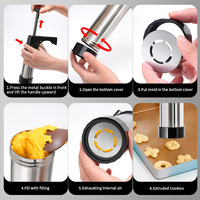Presse à biscuits en acier inoxydable pour la maison, pistolet de décoration de gâteaux DIY, outils de pâtisserie, 13 moules, formes et couleurs personnalisables, Noël