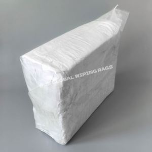 Trapos de limpieza de algodón 100% de baja sujeción de fibra, reutilizables, de 10 kg y 25 kg, blancos, para limpieza. - Product Image 1