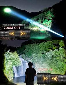 Lampe torche tactique LED USB rechargeable 30W XHP160 en gros, corps en aluminium haute puissance, portée 1000m - Product Image 2