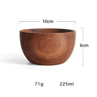 Saladier écologique en bois d'acacia multi-tailles avec logo personnalisé de haute qualité Vaisselle Bol en bois