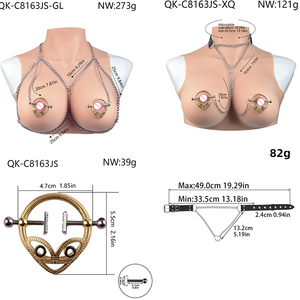 Abrazaderas para pezones de compresión para pezones, aparato de Bondage de Metal, Tres abrazaderas para pezones eróticas Bdsm opcionales a juego - Product Image 6