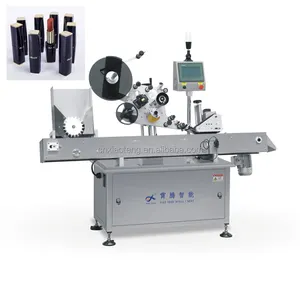 Table Top Automatic Roll-Fed Oral Liquid Bottle Solid Glue Lipstick Sticker Labeling Machine