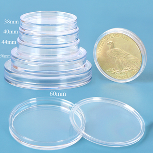 แคปซูลใส่เหรียญอะคริลิคใสทรงกลม SUNSHING ขนาด 24 มม. 30 มม. 39 มม. 46 มม. กล่องใส่เหรียญสะสมพลาสติกแบบกำหนดเองได้ - Product Image 1