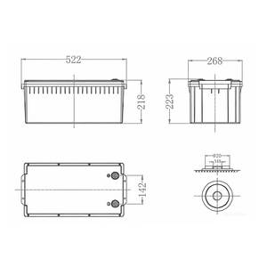 बेसेन ग्रीन यू स्टॉक 12 वी 460 ए लाइफ 4 बैटरी पैक स्टोरेज बॉक्स 230h ip65 गहरे चक्र 200a bms 10 ए चार्जर मुफ्त शिपिंग - Product Image 3