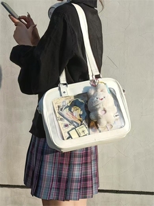 Túi đeo chéo Ita chất liệu PU, màu trơn, thiết kế logo tùy chỉnh, sáng tạo, khóa chống trộm có thể điều chỉnh, hình hoạt hình dễ thương - Product Image 5