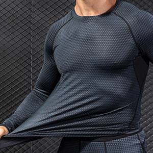 Camiseta Deportiva de Compresión para Hombre, Ajustada, de Manga Larga, para Correr, Gimnasio, Pérdida de Peso, Térmica, 2022 - Product Image 3