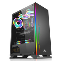 Professional Water Cooling Gaming PC Case With RGB Fans ATX M-ATX USB3.0 Computer Cases Towers With Side Panel Window