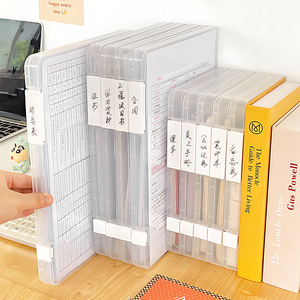 A4 Document <b>Storage</b> <b>Box</b> Transparent Plastic File <b>Box</b> Waterproof Dustproof For Household Registration Graduation Certificates - Product Image 2